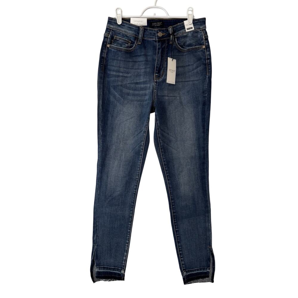 Judy Blue Skinny Fit Denim Jeans Women's Sz 7/28 High Waist Released Hem NWT